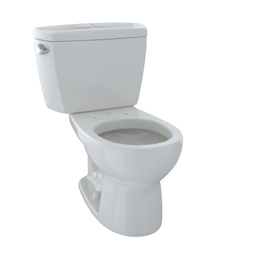 Toto CST743SB#11 Drake Two-Piece Round 1.6 GPF Toilet with Bolt Down Tank Lid - Colonial White